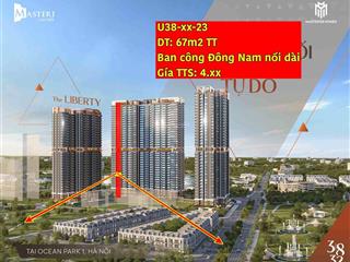 Rẻ nhất masteri lakeside 2pn+ nhỉnh 4 tỷ  dt 67m2  ban công đông bắc nối dài  0989 046 ***