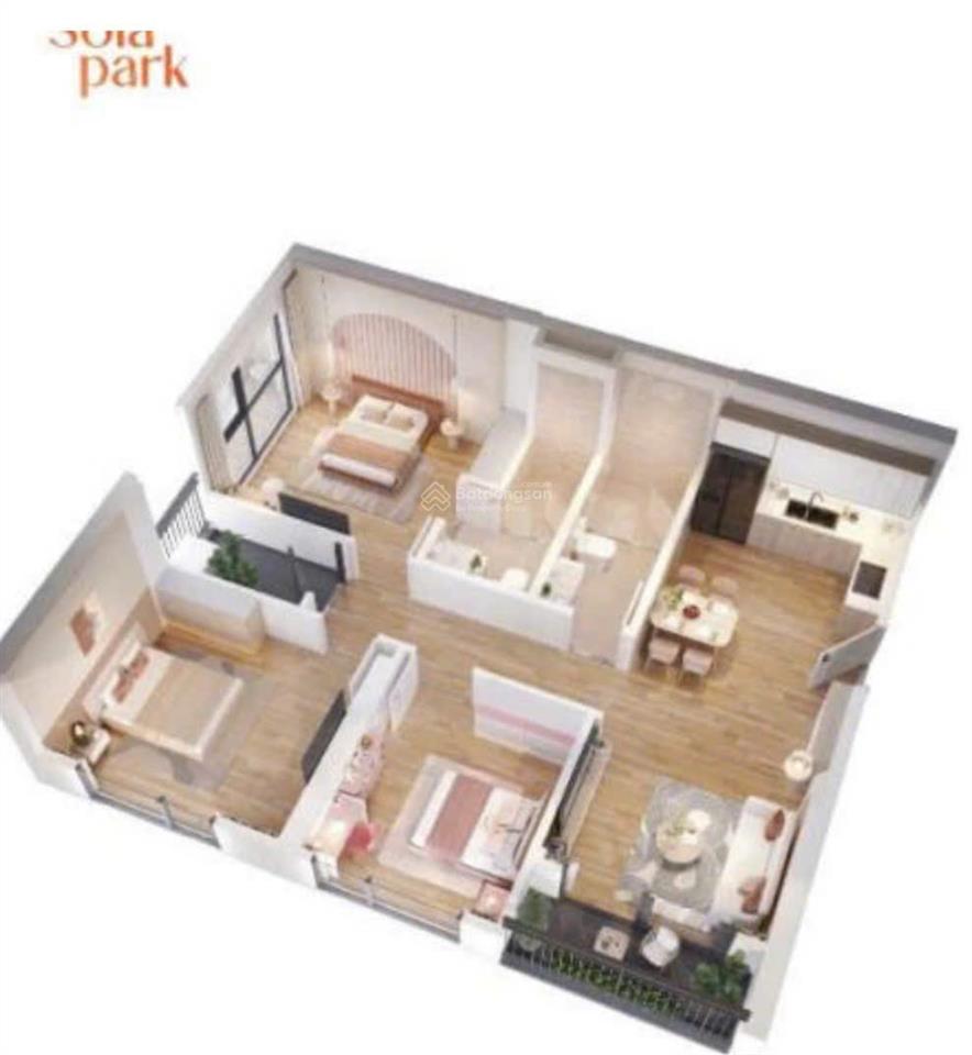 Chính chủ bán căn 3 ngủ 75m tầng trung tòa g2 phân khu solapark đóng tiến độ giãn 5% giá 6,25 tỷ