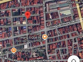Gia chủ cần ra hàng lô đất khu 1. thị xã quế võ diện tích 100m2 mt 5m hướng tây. vị trí trung tâm