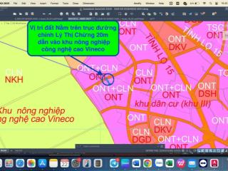 Đất vuông vắn nở hậu tài lộc, mặt tiền đường 20m lý thị chừng giao tỉnh lộ 15