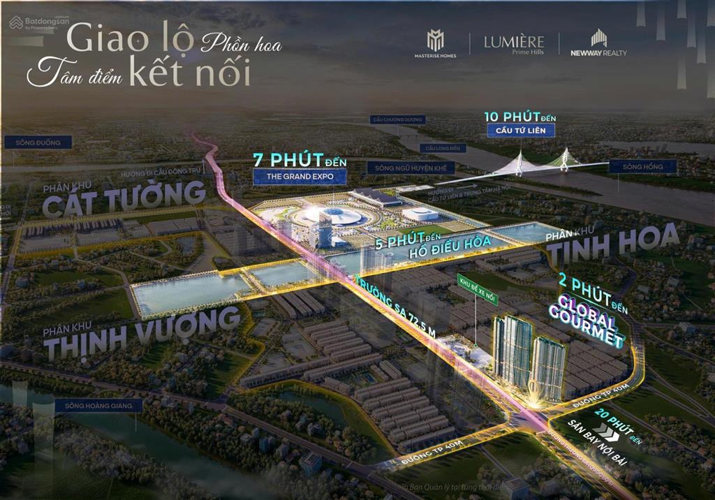 Độc quyền căn 2pn trục 23 đẹp nhất dự án lumiere prime hills cổ loa tầng trung view sông hồng