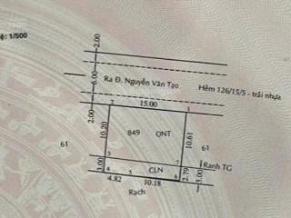 Bán 200m2 đất hxh 10m, 4,5 tỷ, nguyễn văn tạo, long thới nhà bè,shr, sáng tên ngay