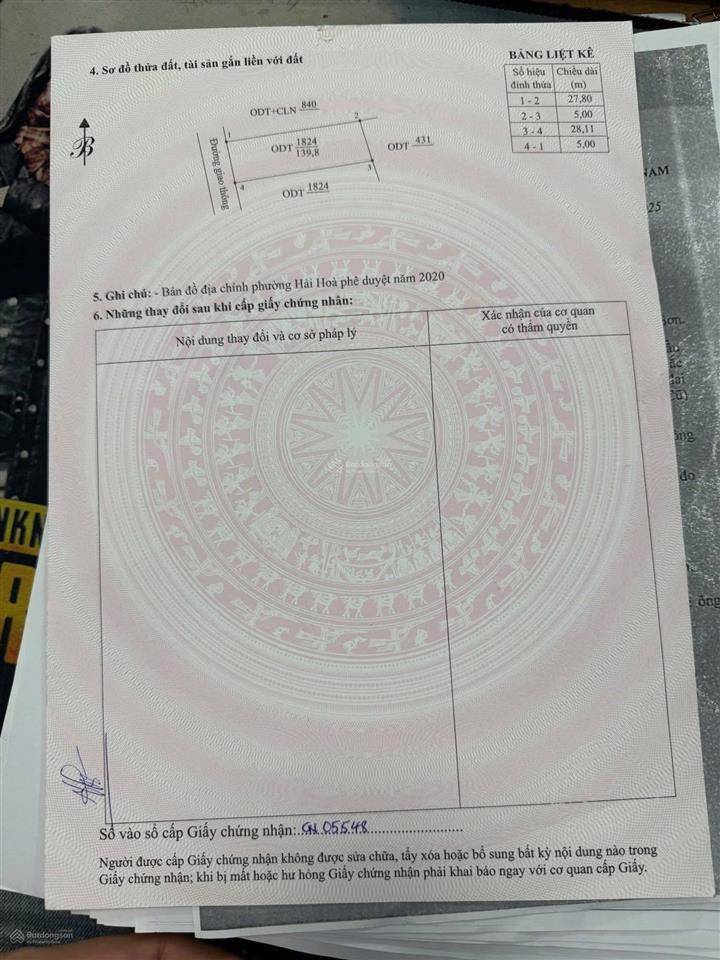 Gia đình cần tiền xây nhà bán đất biển đông hải hải hoà nghi sơn dt 139,8m2 (5x28) full thổ cư