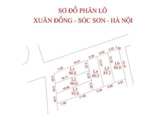 Tại xuân đồng tân minh sóc sơn hà nội dt 99m khuôn thửa đẹp fun tc đường thông rộng 7