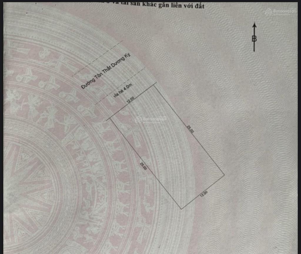 Bán gấp đất nền 300m2 tại tôn thất dương kỵ, 22,5 tỷ giá tốt