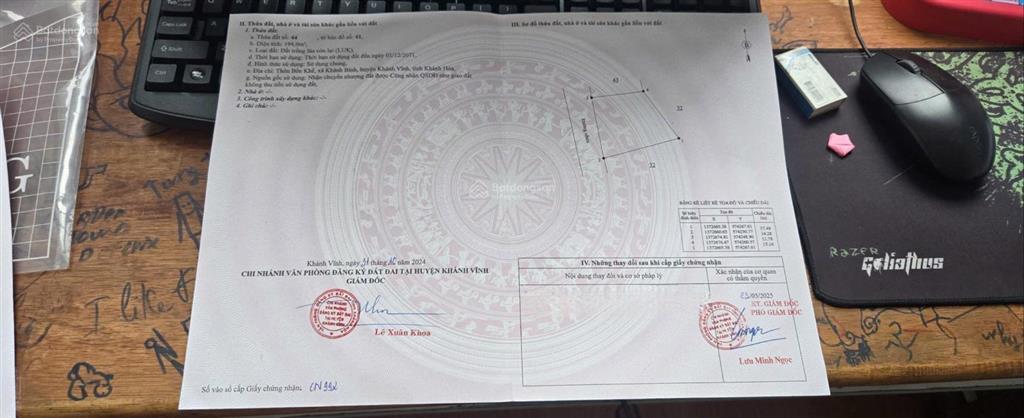 Bán lô đất 1817m2 có 400m2 thổ cư thích hợp làm nhà vườn nghĩ dưỡng cách nha trang 50 phút giá 1tỷ1