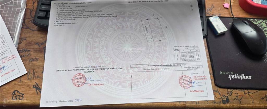 Bán lô đất 1817m2 có 400m2 thổ cư thích hợp làm nhà vườn nghĩ dưỡng cách nha trang 50 phút giá 1tỷ1