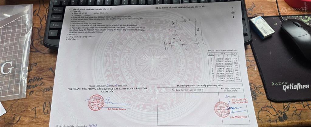 Bán lô đất 1817m2 có 400m2 thổ cư thích hợp làm nhà vườn nghĩ dưỡng cách nha trang 50 phút giá 1tỷ1