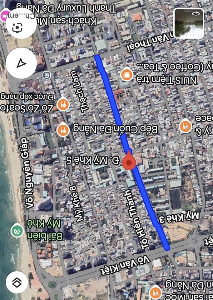 Chính chủ cần bán lô đất 2 mặt tiền trước sau 127m đường mỹ khê 5 và nguyễn văn thoại.