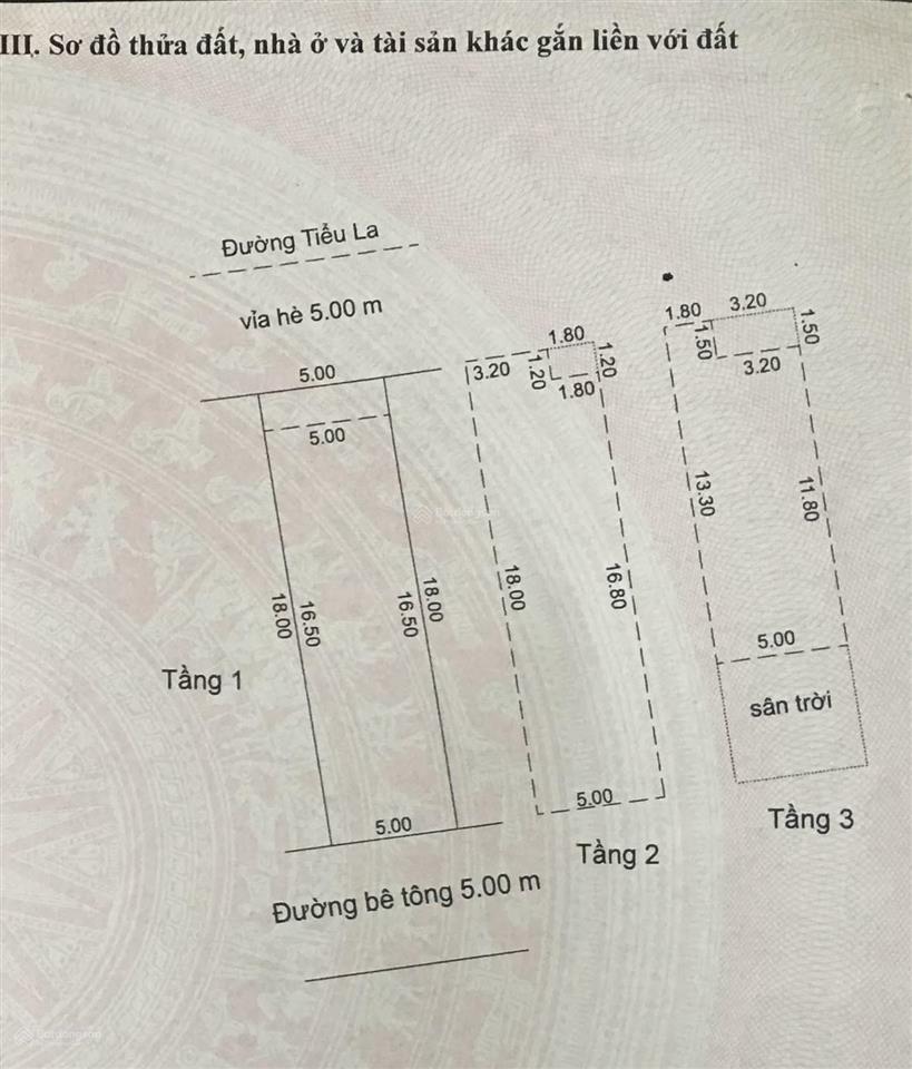 Chính chủ cần bán nhanh nhà 3 tầng 2mt trước sau đường tiểu la hoà cường bắc hải châu.
