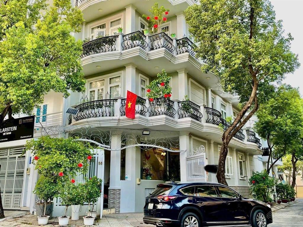Căn góc 2 mặt tiền đường khu dân cư an phú hưng ngang 6 dài 18m có hầm 4 lầu