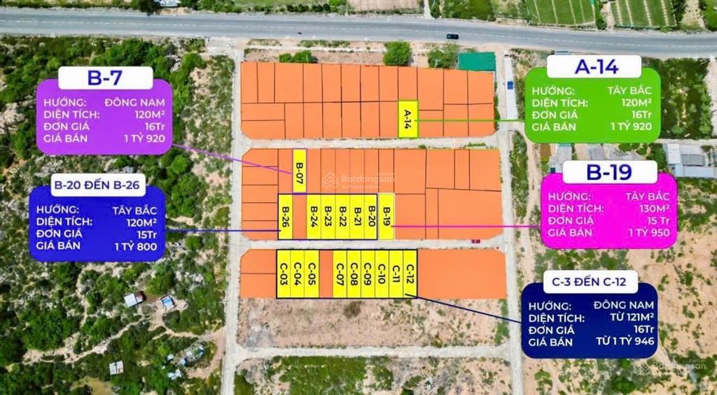 Đất thổ view biển 121m2  lưng tựa núi, chỉ từ 16tr/m2