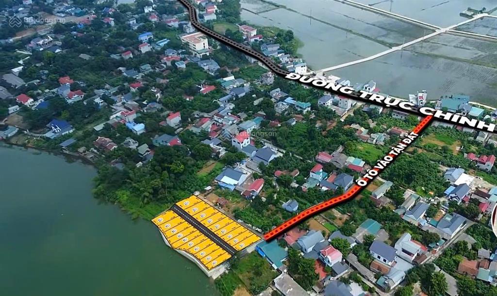 Bán gấp lô góc 100m2 full thổ cư  mặt tiền 8.35m  view hồ xã hoà thạch | giá chỉ 25tr/m2