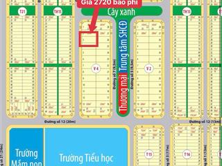 Bán lô biệt thự mega city 2, 2,72 tỷ, 220m2, view đẹp, tại nhơn trạch, đồng nai