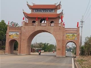 Cần bán gấp lô đất đẹp 2 mặt tiền tại yên mỹ  ô tô vào đất  ngay sát vườn hoa hồ điều hòa