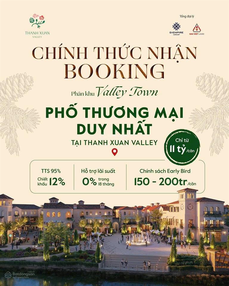 Mở bán phân khu mở, thương mại dịch vụ. valley town, khu kinh doanh của dự án. kinh doanh dv f&b
