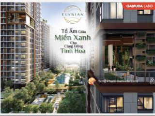 Chính chủ cần bán căn hộ elysian 1pn+1, 1 wc 53m2  thanh toán 5% ký hđmb  giá 3.477 tỷ