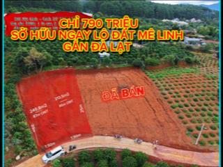 Chỉ 1.58 tỷ có 15m mặt tiền sẵn 150m thổ cư tại mê linh ven đà lạt diện tích 430m2 sổ riêng