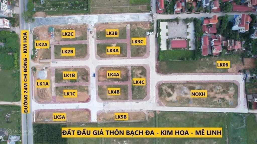 Duy nhất 1 lô đấu giá bạch đa, kim hoa, mê linh, hà nội. mặt tiền 6m, cam kết bán đúng giá chủ thu