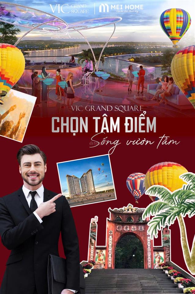 Chuyển nhượng căn 2pn2vs view quảng trường  dự án vic grand square. giá tốt tháng 12