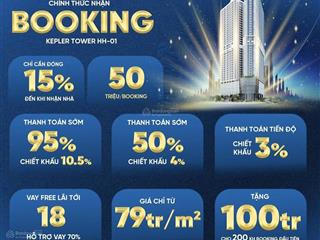 Bán căn hộ 1 ngủ tại kepler tower  hà đông  nội thất full cao cấp  tiện ích nội khu xịn xò  vip