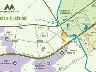 Đất nền dự án metropolitan bắc giang 86.3m2 4.8 tỷ  vị trí ngay trung tâm tp bắc giang  sổ đỏ