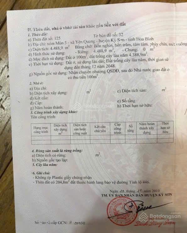 Hàng hiếm  đất nhà cần bán dt 2.6ha đất mặt đường cao tốc hòa lạc  hòa bình