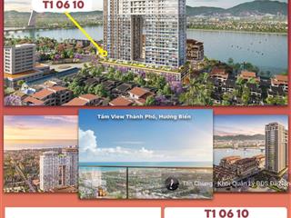 Căn hộ dual key  3 phòng ngủ tầng 6 diện tích 92.2m view biển mỹ khê và thành phố  giá 5,8 tỷ
