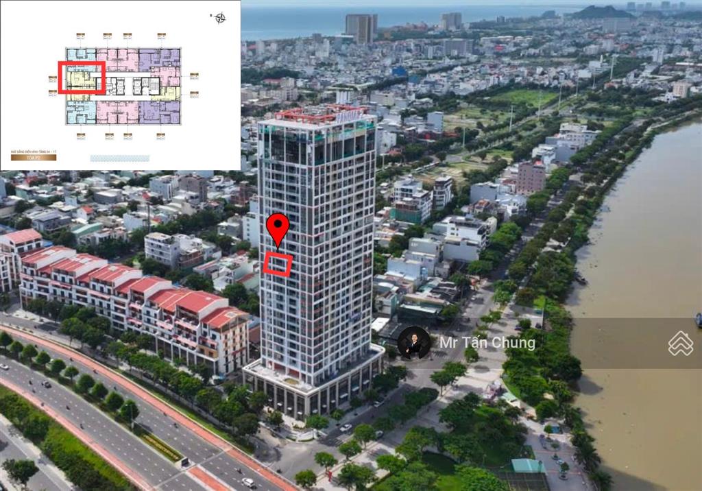 Căn studio tầng cao view sông hàn, cầu rồng, pháo hoa  diện tích 40m2  giá 3,2 tỷ