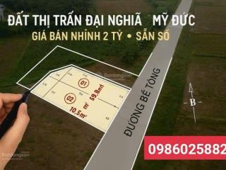 Bán đất tại đường tỉnh lộ 419, thị trấn đại nghĩa, mỹ đức, hà nội, 2,286 tỷ, 70.5 m2