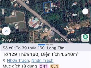 Bỏ lỡ là tiếc  vị trí vàng trung tâm long tân  nhơn trạch, pháp lý chuẩn, tiềm năng lớn