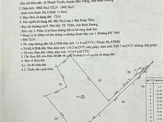 Bán đất tại thanh tuyền, dầu tiếng, bình dương, 2,5 tỷ, 2000m2, chính chủ, giá cực chất