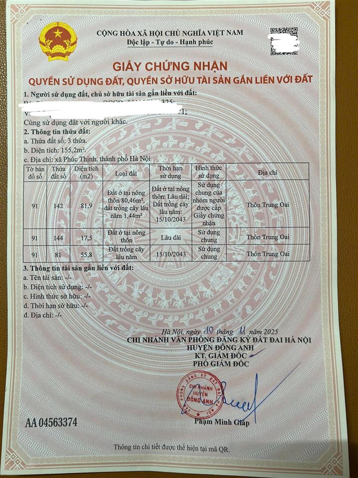 Đất vàng tiên dương, đông anh rẻ hơn thị trường 20 giá cọc là thắng