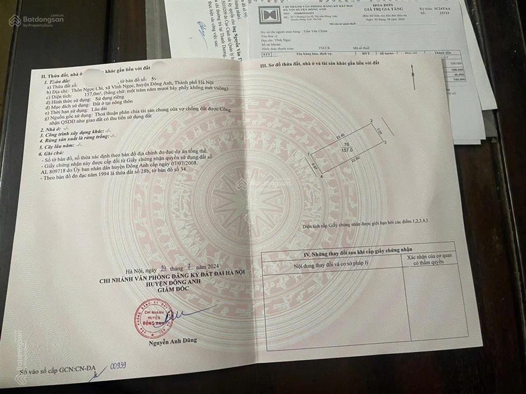 Bán đất tại ngọc chi, vĩnh ngọc, đông anh, hà nội, 250 triệu / m2, 157 m2, giá ưu đãi