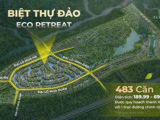 Eco retreat biệt thự đảo riêng tư, đẳng cấp nghỉ dưỡng, không gian sống lý tưởng ven hồ