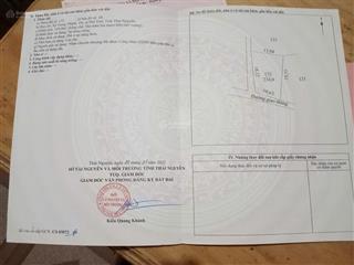 Cần bán lô đất 2 mặt tiền phường trung thành tp phổ yên diện tích 224m thổ cư giá 1tỷ 25otr