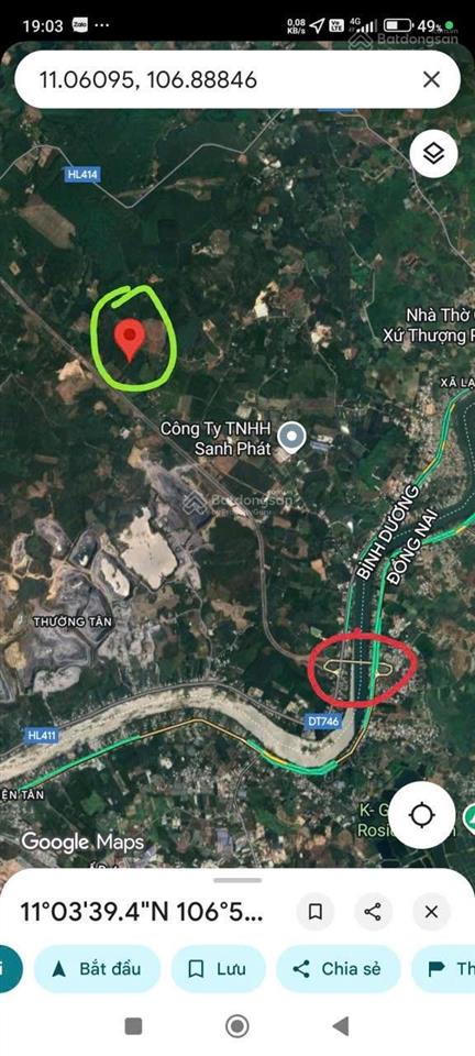 Bán đất lúa tại thường tân, bắc tân uyên, bình dương, 110 tỷ, 5.000.000 m2