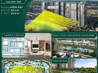 Độc quyền căn 2pn 2wc lumiere sping bay hướng mát view bể bơi  hồ tạo sóng  0981 721 ***