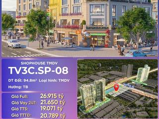Hot chỉ nhỉnh 16 tỷ, sở hữu ngay căn tmdv vinhomes cổ loa 90m2 quỹ căn đẹp nhất, vị trí trung tâm
