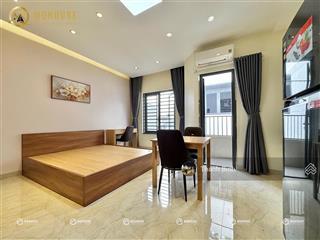 Chdv studio ban công  nội thất cao cấp, ngay khu dân trí cao nguyễn sơn  lê khôi  mới 100%
