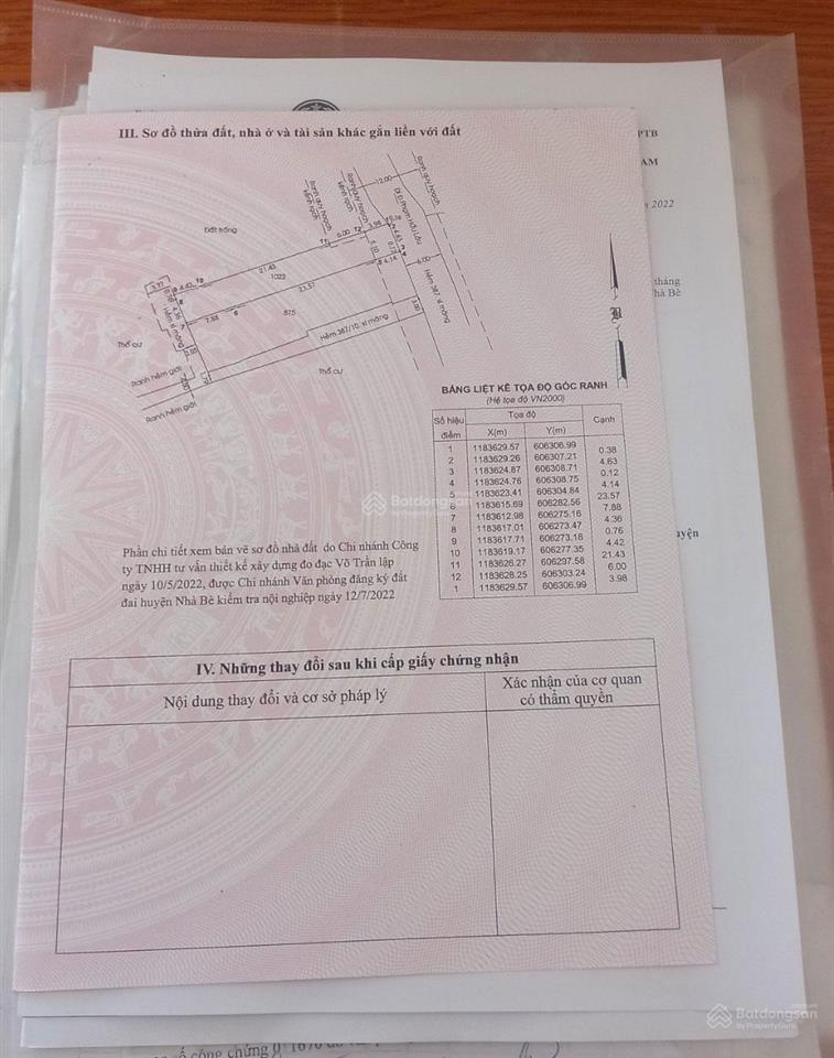 Bán đất tại phạm hữu lầu, phước kiển, nhà bè, 55 triệu/m2, 181 m2, view đẹp