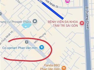 Lô đất 180m2 (7x26) xe tải, ngay coop mart phan văn hớn, q12, 9,35 tỷ