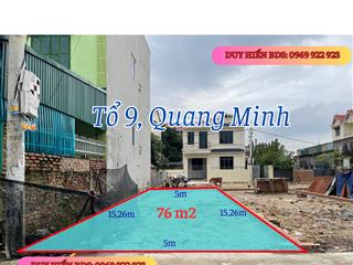 Mặt tiền 5m, ngay trục kinh doanh tổ 9 quang minh