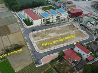 Đất đấu giá 75m2 x2 khê nữ nguyên khê đông anh đất 2 mặt thoáng phía sau có lối thoát hiểm rộng 2m