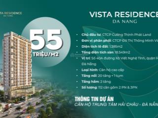 Hot! chỉ 55 tr/m2 sở hữu căn hộ trung tâm quận hải châu, đà nẵng
