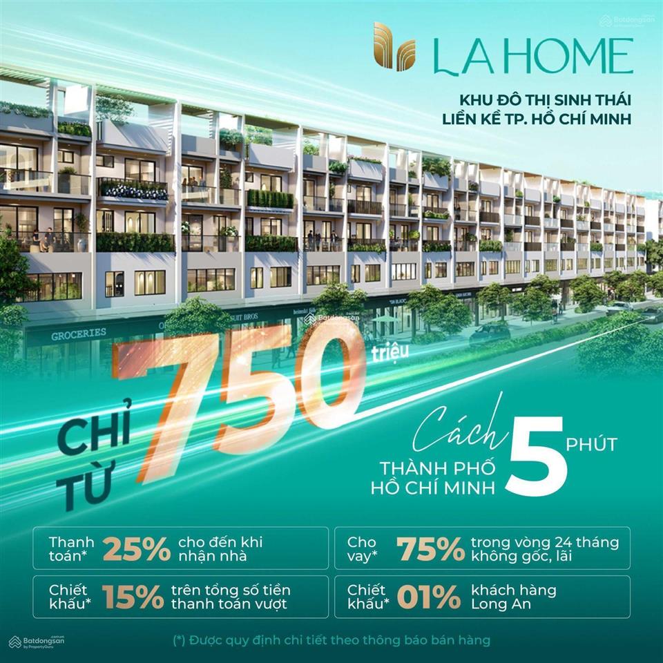 Sở hữu nhà phố la home chỉ với 750tr đón sóng giá trị gia tăng mt đường 60m lương hòa bình chánh