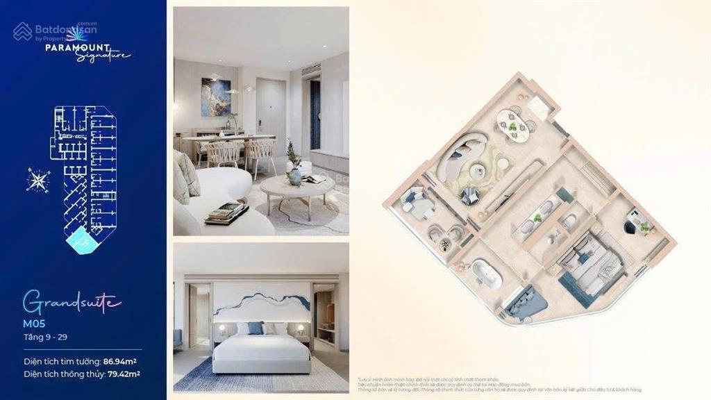 Bán cc 1pn, 3wc, 86.94m2 tại paramount signature, vĩnh hòa, nha trang, 8,888 tỷ