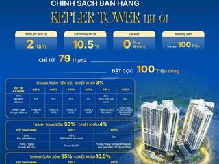 Bên em sàn f1 nhận booking căn 45 tầng thấp tòa hh1 kepler land từ 80tr/m2, full nội thất, hàng mới