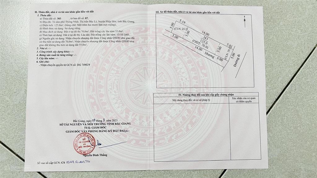 Khe thoáng 3m, trục liên thôn xe tải, sẵn sổ chuyển nhượng trong ngày.