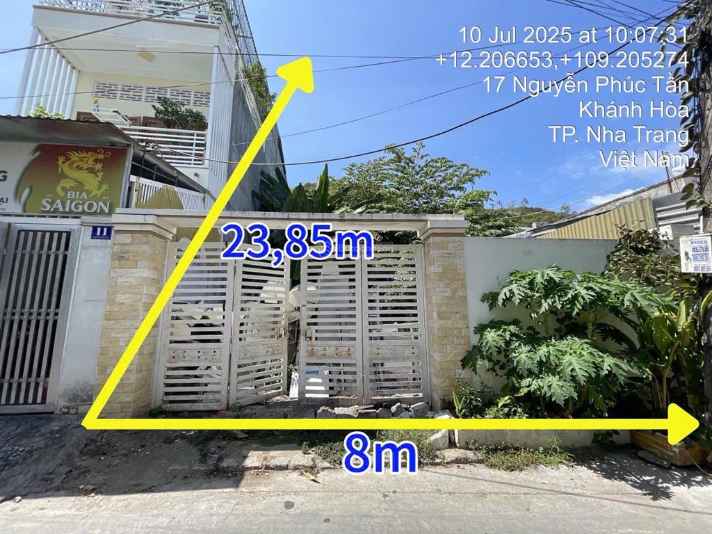 Thanh lý đất 200,8m2 nở hậu cách biển nha trang 5 phút tại khánh hoà
